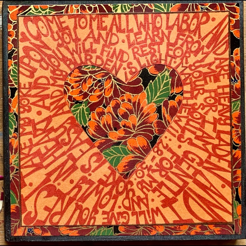 One of a kind handmade scripture art